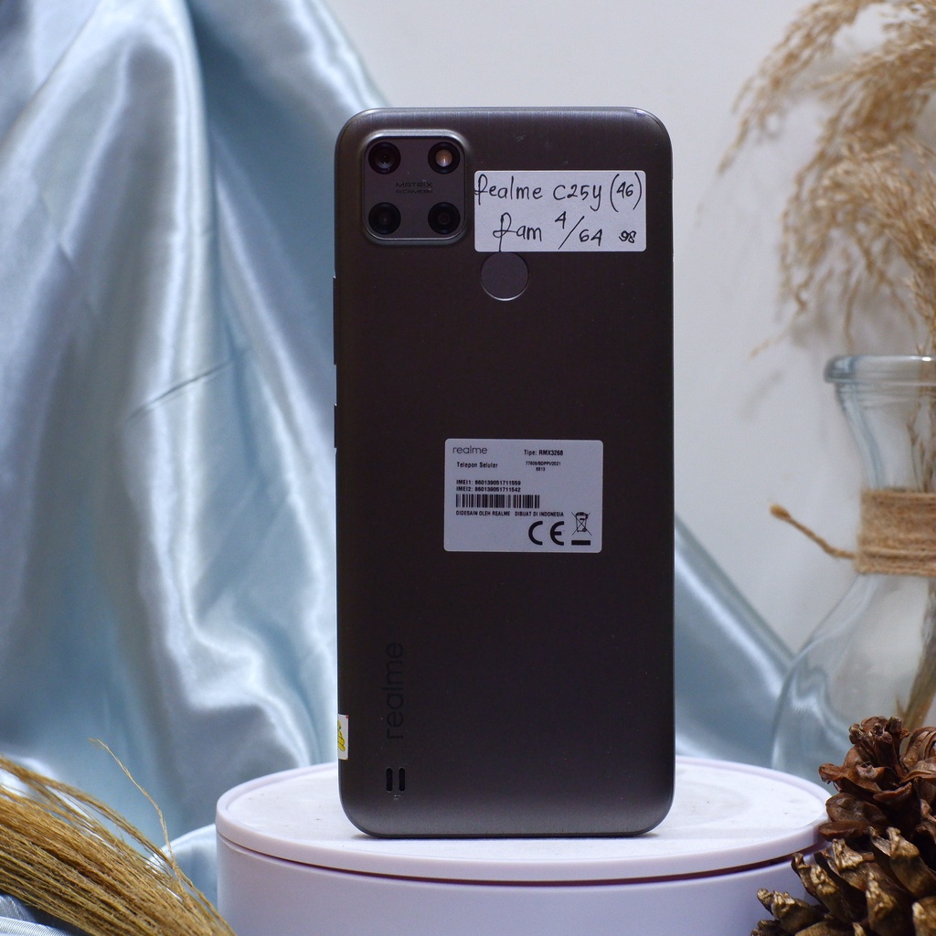 Realme C25Y (4G) 3/32gb Fullset - Hp Second Bekas
