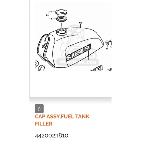 tutup tangki tengki suzuki as50 as100 ac100 a100 ds100 ds125 gp100 gp125 original japan nos