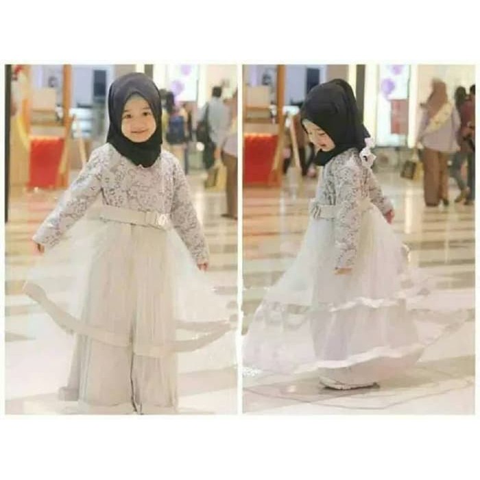 Maxi Adriana Grey [Baju Anak 0123] SAX Baju Gamis Anak