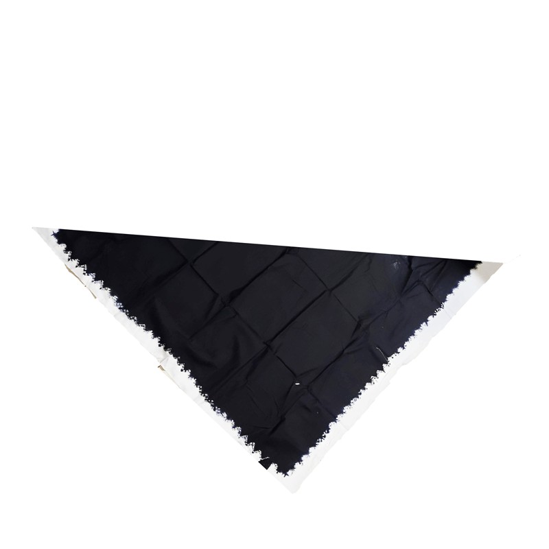 Kain Iket Udeng Hitam Dengan Tumpal Putih Tie Dye