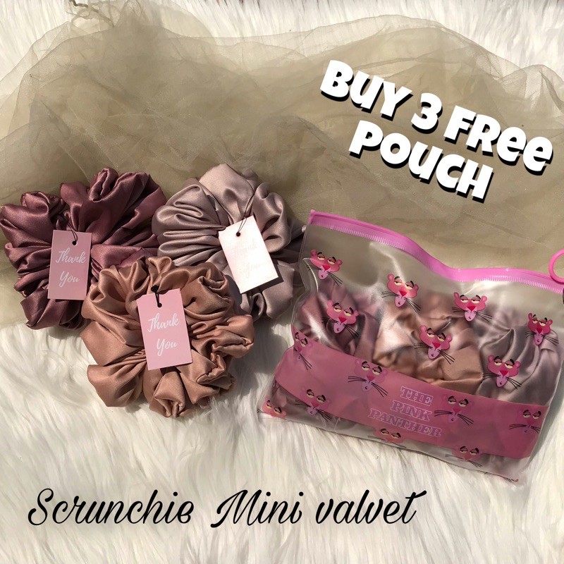 Scrunchie Mini Valvet Premium/ Kunciran rambut Ori