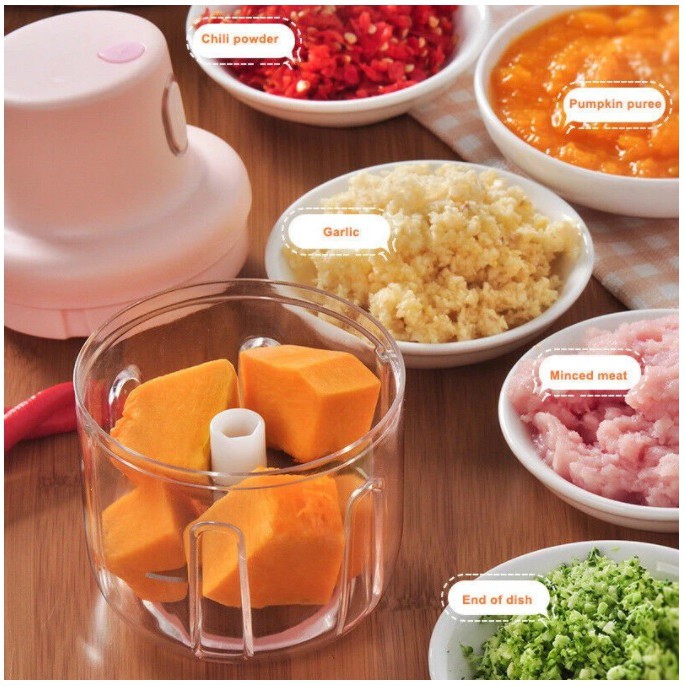 Wireless Penggiling Daging Food Processor Meat Grinder Blender Bumbu Bawang Meat Chopper Mini 250ML