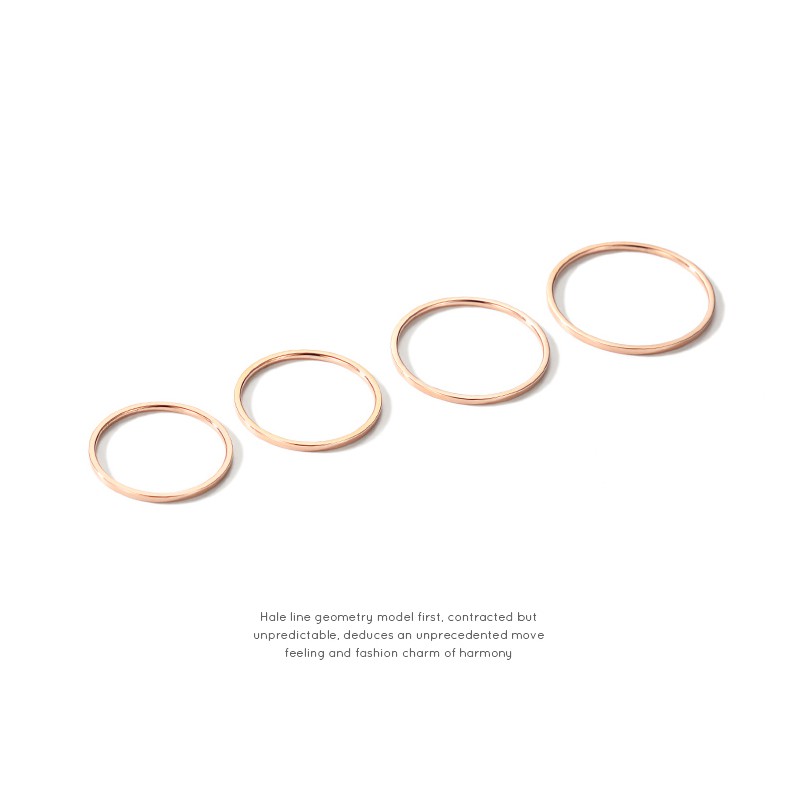 Cincin Couple Titanium Anti Karat Aksesoris Fashion Cincin Emas Huruf Couple Tidak luntur & berkarat-5