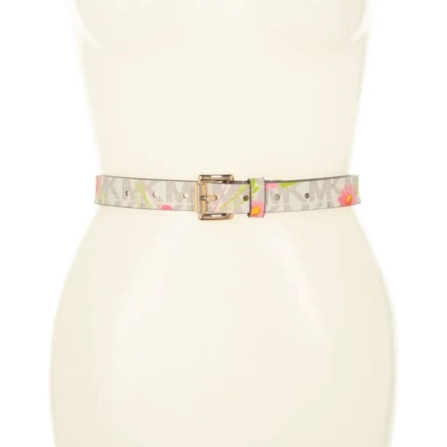 michael kors mk belt 20mm signature floral logo original