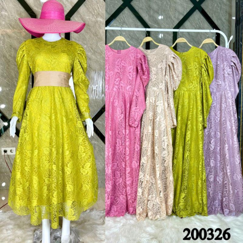 Gamis Full Brokat Keliling Lebaran 2022