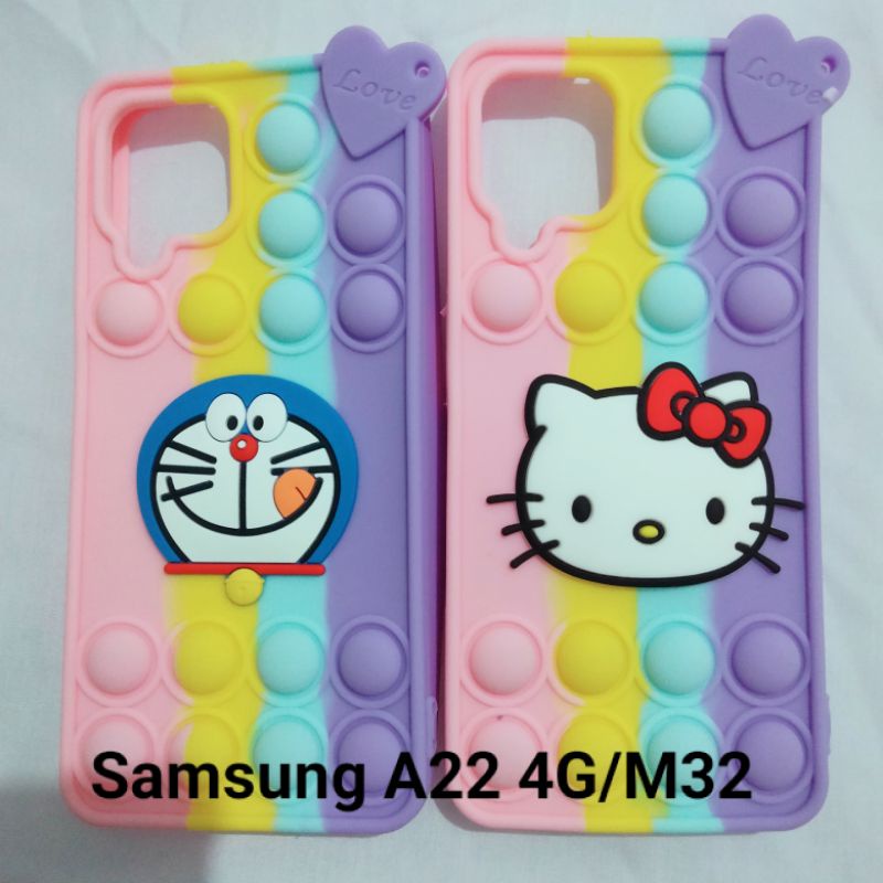 Case Pop It Samsung A22 4G Kesing Hp Softcase Rainbow Casing Pelangi