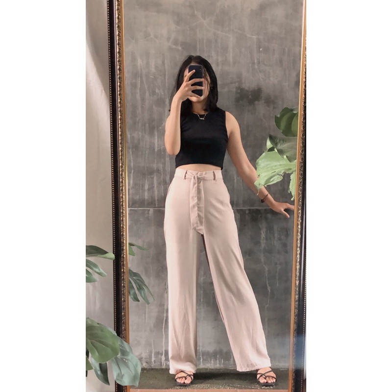 Moura Pants // celana kulot rayon tali highwaist