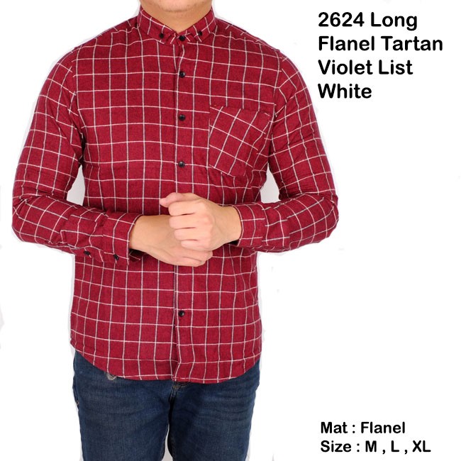Kemeja flanel / baju flanel lengan panjang / kemeja kotak flanel pria / kemeja lengan panjang casual