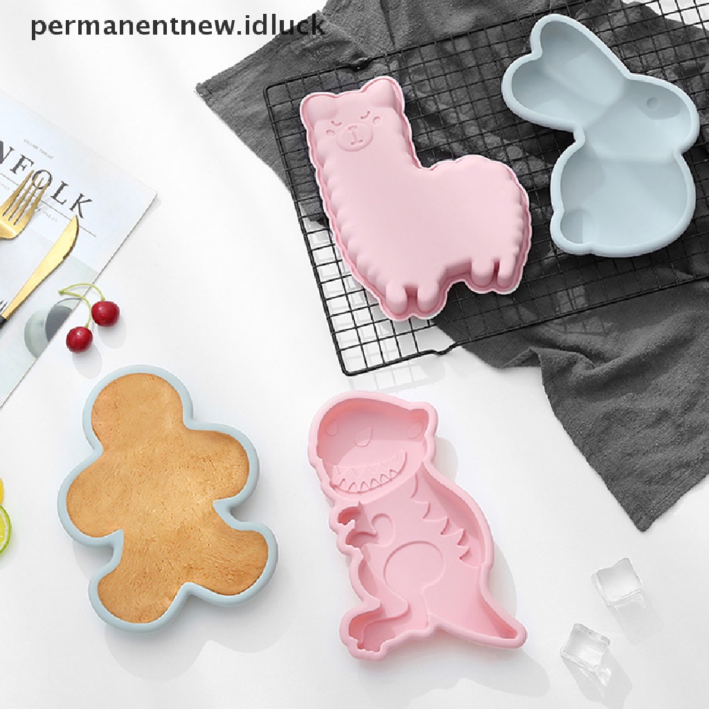 Cetakan Kue Biskuit Bahan Silikon Tahan Suhu Tinggi Motif Kartun