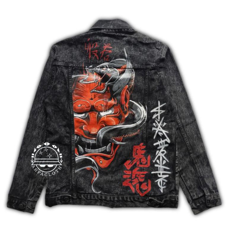 ARFACLOTH / DENIM JACKET LUKIS / BLACKSTONE ONI MASK