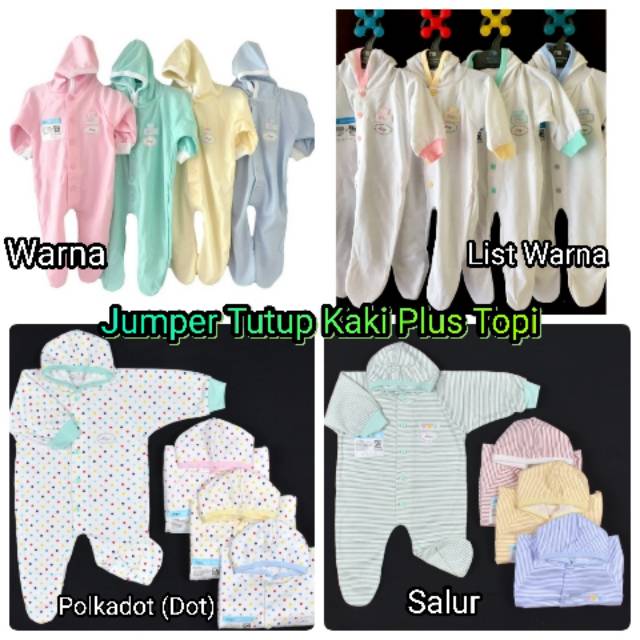 Tomsbaby_ 0-3bln/ MIYO 1pcs Jumper Panjang TUTUP KAKI PLUS TOPI