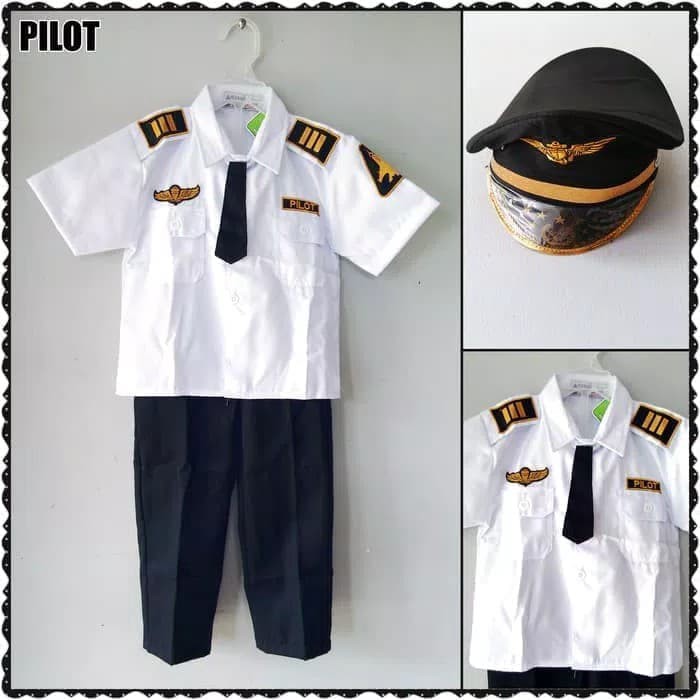 Seragam Profesi Anak Pilot Kostum Setelan Cowok Baju Kijang