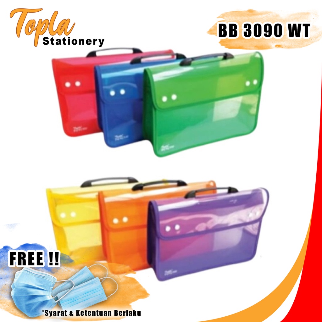 Jual Topla Map Plastik Zipper Bag Kancing Dua Folio Tas Dokumen Tenteng Tas Map File Tas Dokumen