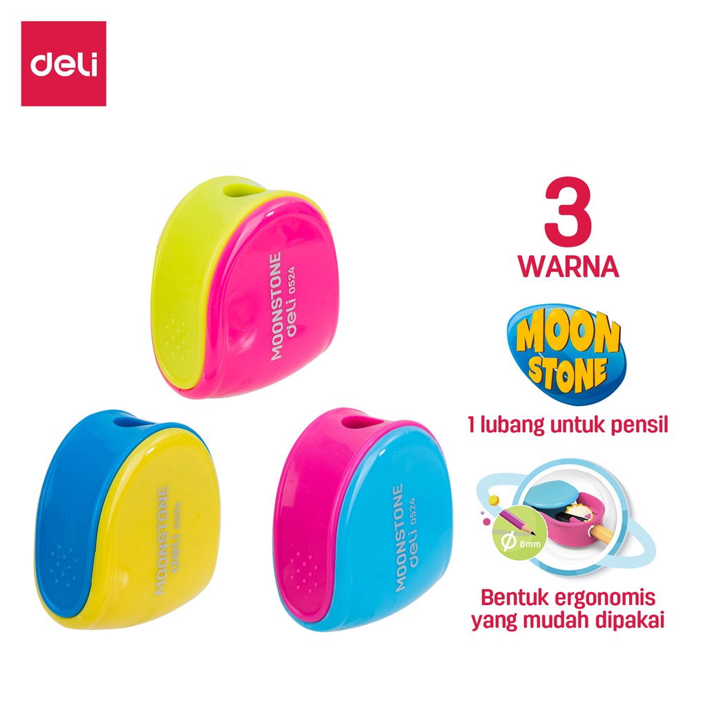 

Deli Rautan Pensil 1 lubang 7mm dengan posisi mata pisau yang tepat menghindari ujung pensil E0524