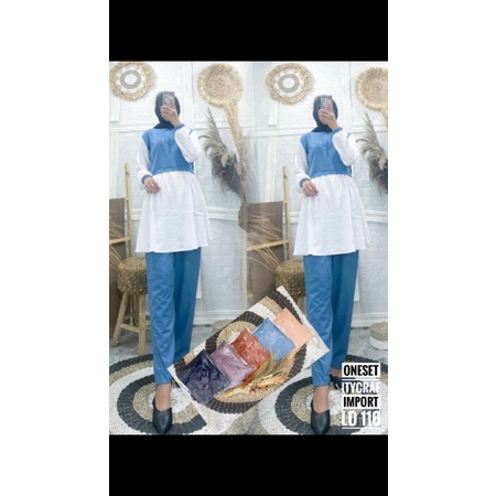 SETCEL SHAKILA IMPORT , SETELAN WANITA , SETELAN ATASAN DAN CELANA