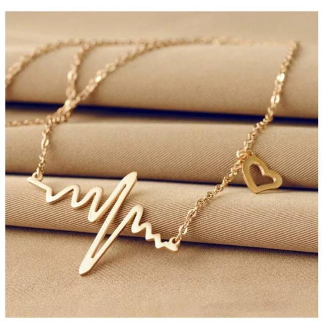Kalung Detak Jantung Heart Beat Kalung Petir Wanita