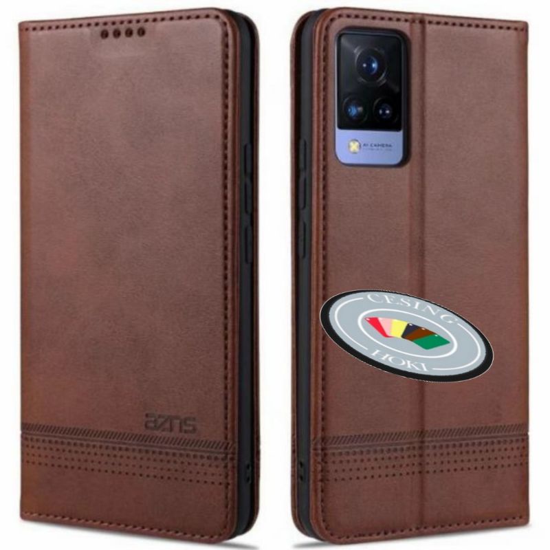 flip casing wallet vivo v21 4G / v21 5G dompet kulit lipat original case