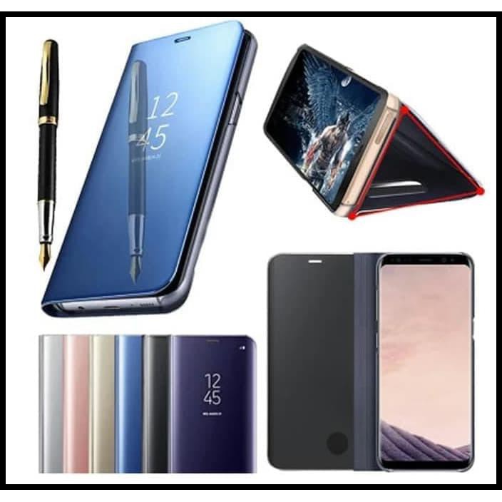 Flip Cover Handphone Clear View Standing Cover Mirror Flip Samsung Galaxy C9 Pro C9Pro