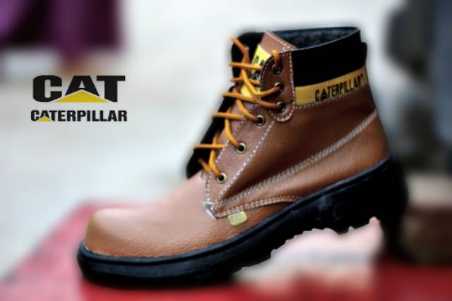 [ COD ] BIG SALE SEPATU SAFETY TRAKING CATERPILLAR HIGH SAFETY BOOTS PRIA KERJA LAPANGAN