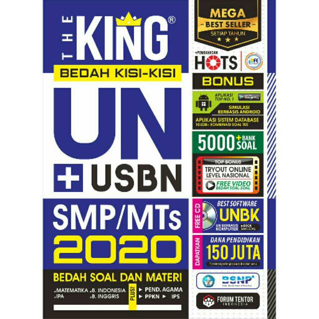 THE KING BEDAH KISI - KISI UN SMP/MTS 2020 + CD-3
