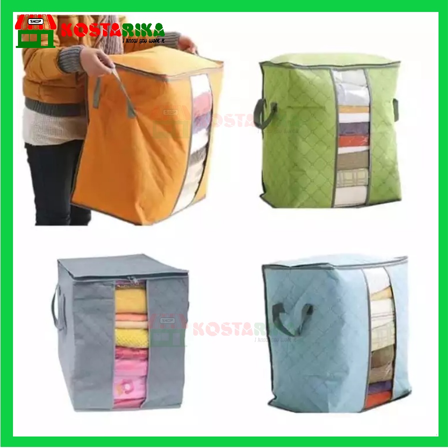 Bamboo Storage Box Tempat Penyimpanan Baju Box Organizer BERDIRI