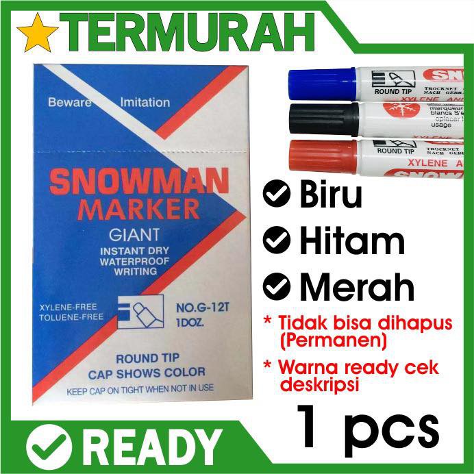 

Spidol Permanen / Spidol Snowman Permanen AG12 / Spidol Permanent Marker 105