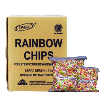 

CHOCO CHIPS RAINBOW LAGIE COKLAT BUTIR REPACK 250gr