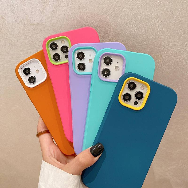 Armor Case Pelindung Kamera 3 In 1 Bahan Silikon Matte Untuk Iphone 11 12 13 Pro Max 11 Iphone12 Iphone13