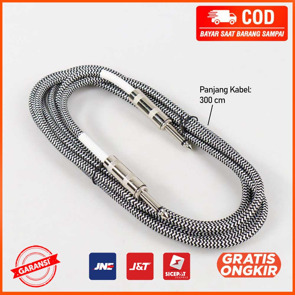 Kabel Audio Gitar Bass Elektrik Braided 3M - CBC-30