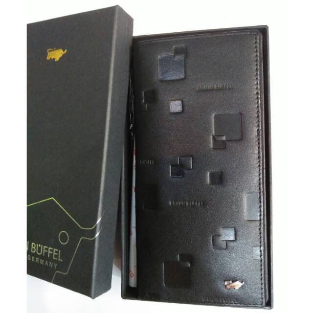 Dompet braunbuffel panjang lipat kulit asli import