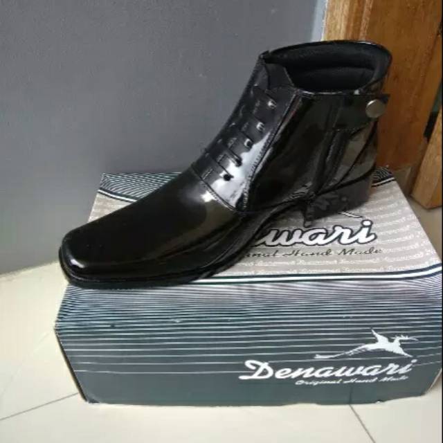 SEPATU POLKI PDH DINAS KULIT KILAP DENAWARI