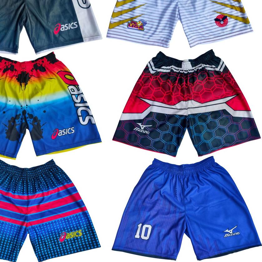 celana voli full printing logo mizuno asic kolor badminton