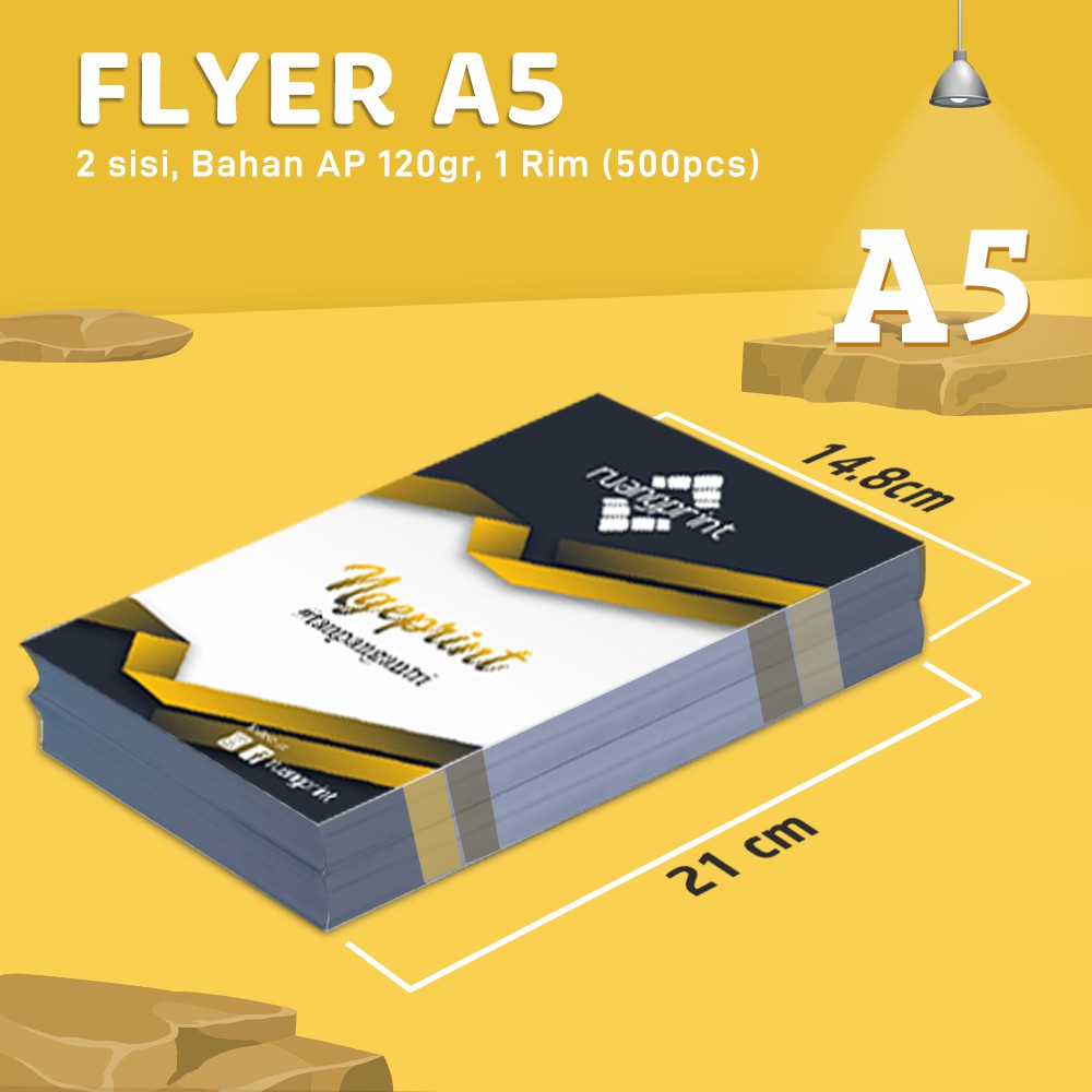 Flyer A5 2 Sisi, 1 Rim (Art Paper 120gr)