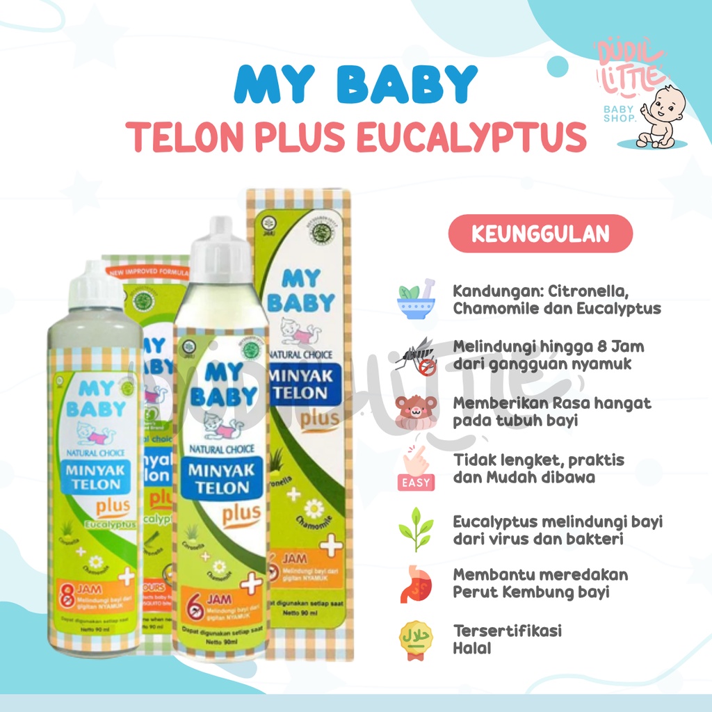 My Baby Minyak Telon Plus Eucalyptus dan Lavender 60 ml - 90 ml - 150 ml Anti Nyamuk 100% ORI