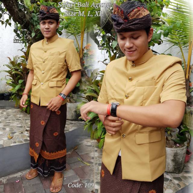 Baju Koko//Safari Bali Agung//Pakaian Adat Pria Bali