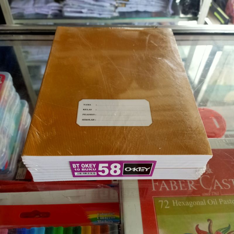 

OKEY Buku tulis sampul coklat 58 Lembar isi 10 buku
