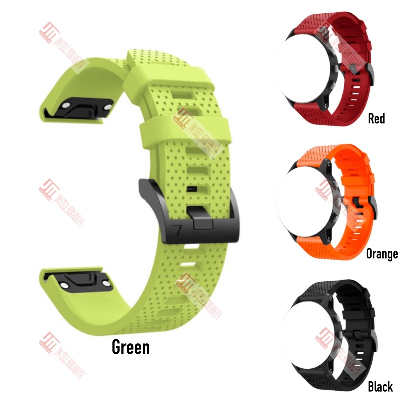 N33 Quick Fit 20mm Strap Garmin D2 Delta S - Rubber Metal Black Buckle
