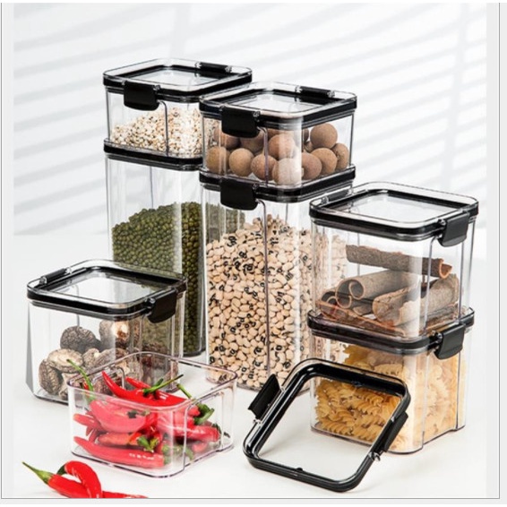 Toples Plastik Murah Bening Kotak Kecil Makanan Unik Kulkas Impor Ring