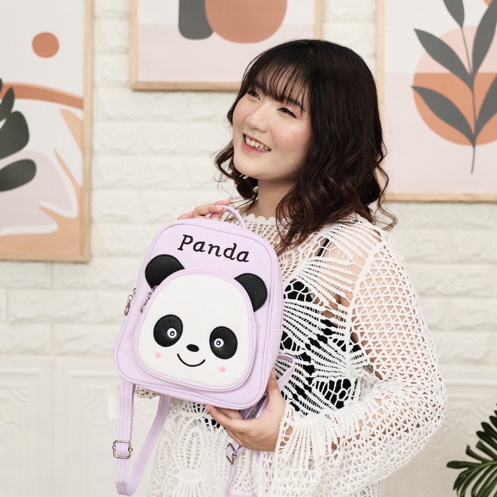 tas ransel anak lucu import panda tas wanita