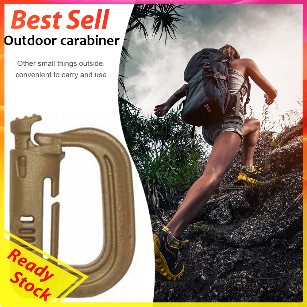 Lightweight Outdoor D-Shape Backpack Carabiner Plastic Steel Hanging Clasp