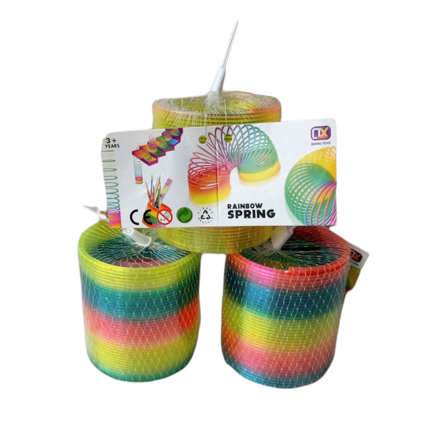 Mainan Anak RAINBOW SPRING MULTICOLOUR MAINAN PER PEGAS SPIRAL BIG JUMBO A1028 / Edukasi Magic Per Gas Spiral Mainan Anak Murah