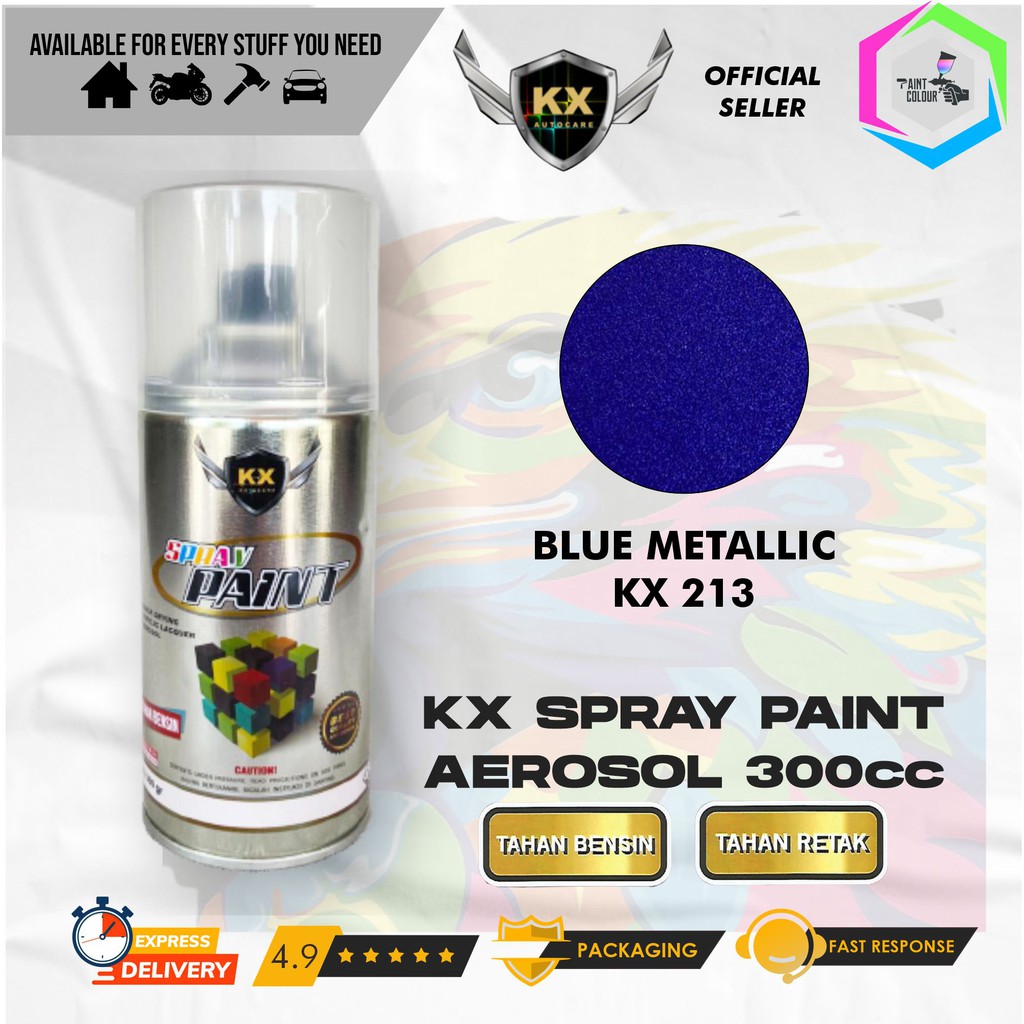 Cat Semprot Aerosol / Pylox KX Autocare Paint - KX 213 BLUE METALLIC