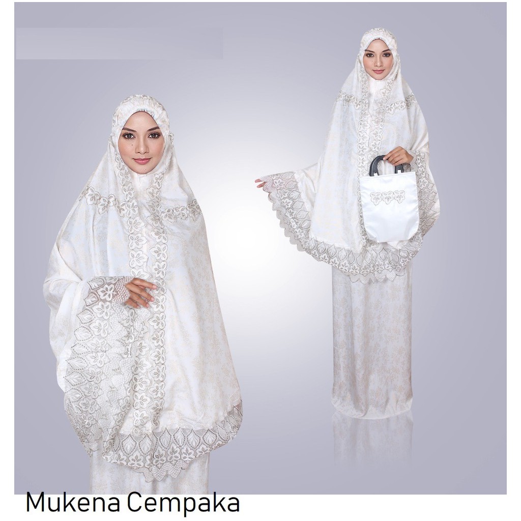 HOPYLOVY - MUKENA PUTIH TERBARU FOIL RENDA / MUKENA ANGGUR