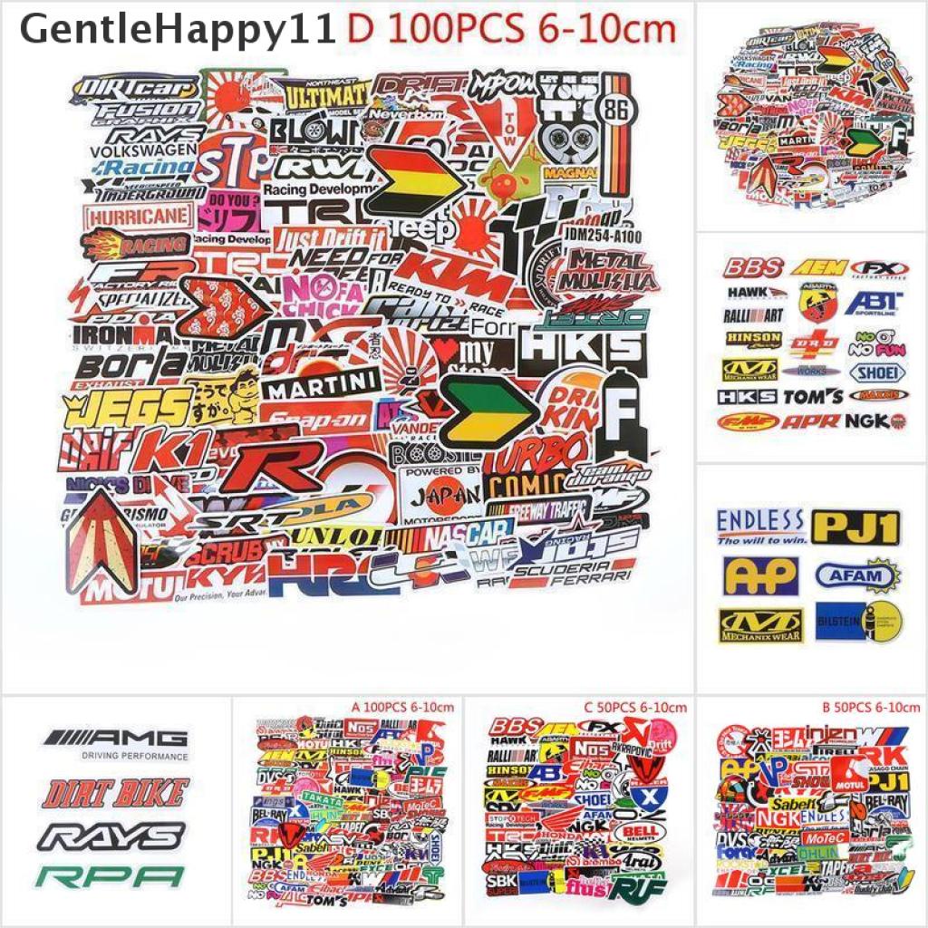 Gentlehappy 100PCS Stiker Graffiti JDM Tahan Air Untuk Mobil Balap