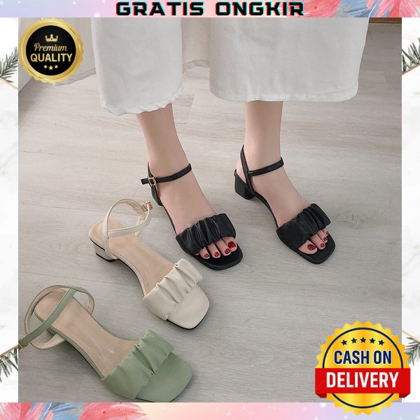 Haihils Wanita Kaca Hak Tinggi Cewek Remaja Haihil Kekinian Heels Pesta Kondangan Hels Terbaru Heals