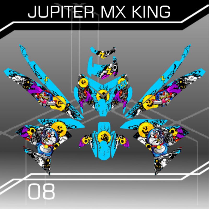Decal stiker variasi motor mx king full body