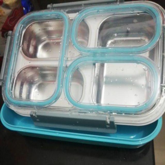 Lunchbox Tedemei 6540 Stainless Steel Sekat 3 / Kotak Makan Anti Tumpah Bocor Lunch Box