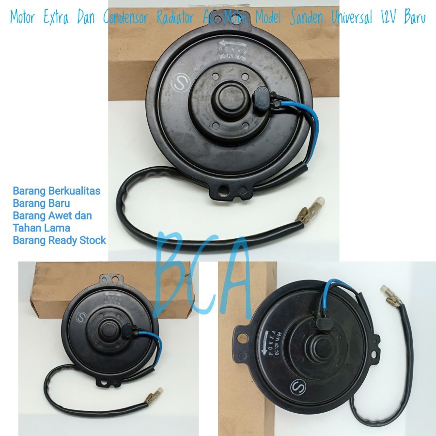 MOTOR EXTRA FAN MOTOR FAN CONDENSOR KONDENSOR RADIATOR AC Mobil MOTORFAN Universal 12 V