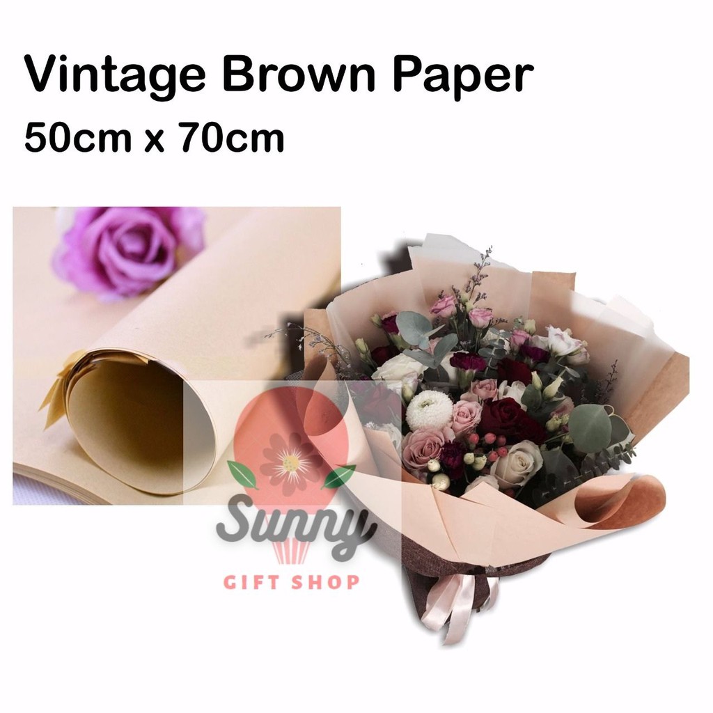 

Vintage Brown Paper / Kertas Samson/ Kertas Wrap Satuan