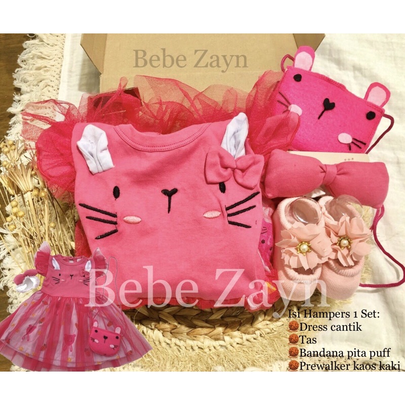 {BEBE ZAYN} Hampers baby/ hampers bayi/ baby gift/ kado bayi/ baby newborn/ Baby Girl/ Flowery Dress Set-Lacey Cathy Rose